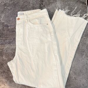 Zara Frayed Hem straight high rise Jeans women’s 8